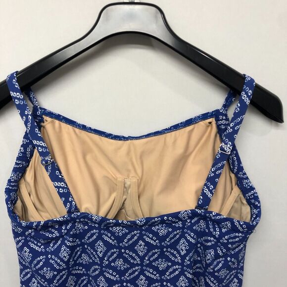 Lands' End Women Swimwear Swim Tankini Top Size 16D Blue Underwire B319 -26 - Picture 14 of 14